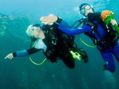 Sub non vedenti in mare